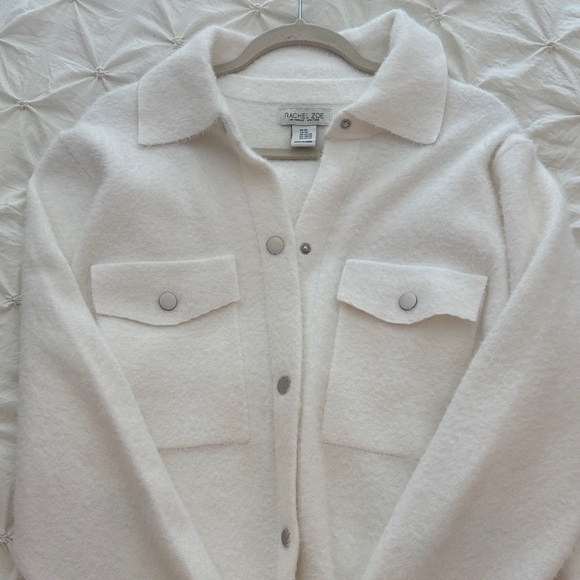 Rachel Zoe White Teddy Jacket- Women’s Plus Size 2X - Picture 5 of 7